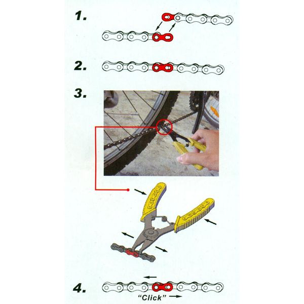 LLAVE CADENA YABAN AMARILLO, MONTAR CADENA QW