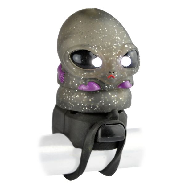 BOCINA CON LUZ NEGRO CON FORMA DE ALIEN 