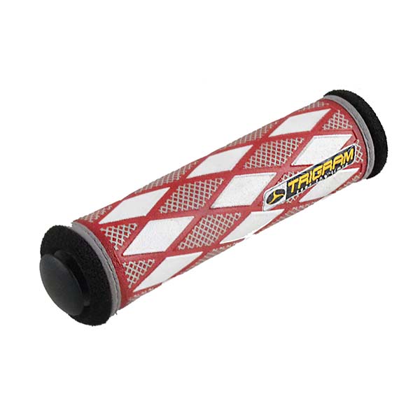 PUÑOS "TRIGRAM" DE ROMBOS EN ROJO/BLANCO, 128MM  QW