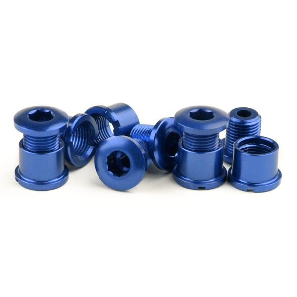 TORNILLOS PLATO ALUMINIO COLOR AZUL 3VEL, 5 PIEZAS
