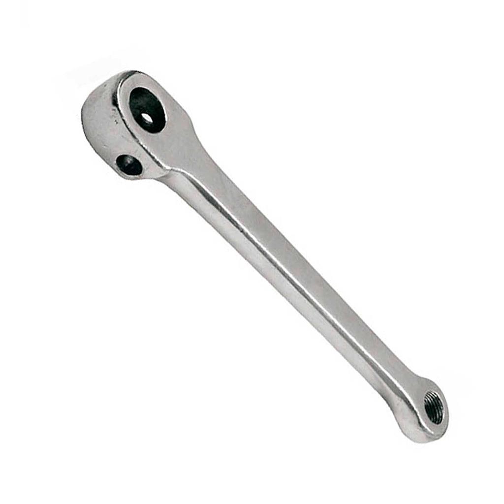 BIELA IZQUIERDA DE ACERO CROMADO 170 MM CHAVETA