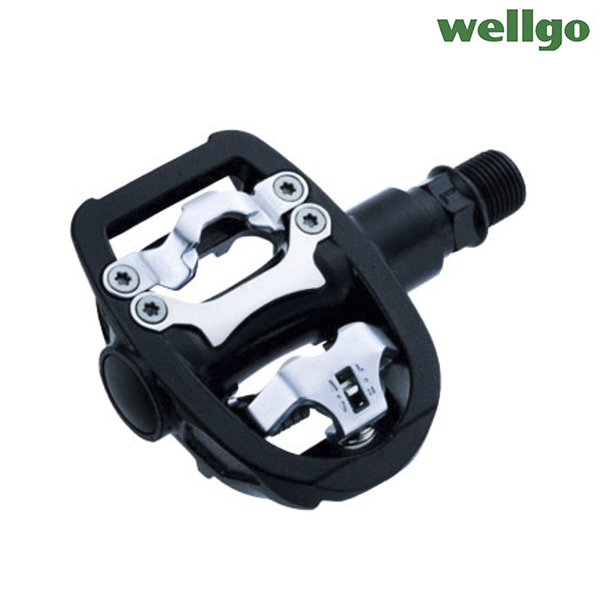 PEDAL AUTOMATICO MIXTO MTB WELLGO SPD W44 EJE CR-MO