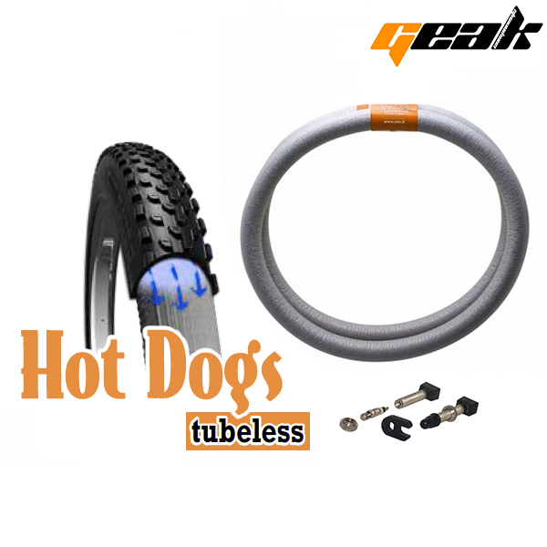ANTIPINCHAZOS MOUSSE SOLIDO 29"-45 TUBELESS 2.10-2.40 "GEAK" + VALVULAS