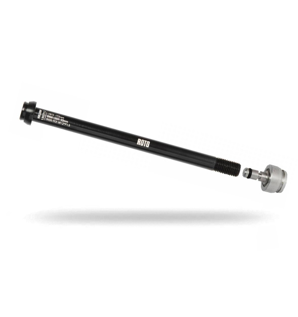 EJE PASANTE TRASERO PARA RODILLOS MARCA "ROTO" MÉTRICA 12MM, LARGO 173MM, LONGITUD ROSCA 22MM