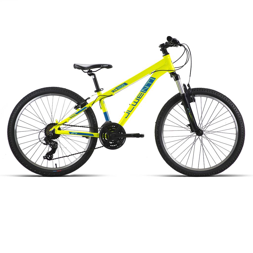 BICI 24" NIÑO ALUM SHIMANO SUSP D/MANDO 1x7V AMARILLO T13 2025