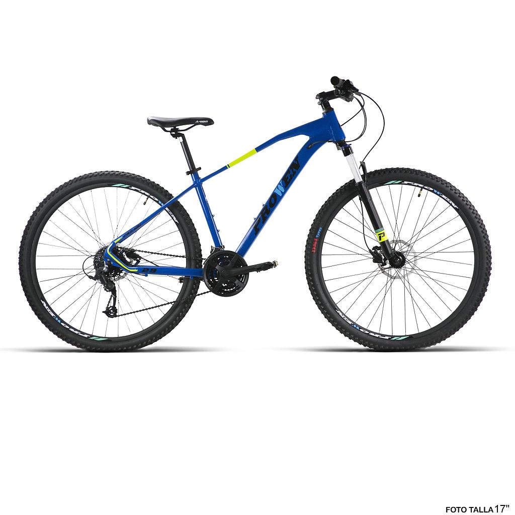 BICI 29" ALUM AZUL F/D HIDRA. "PROWEN" PRO100 24VEL T-19