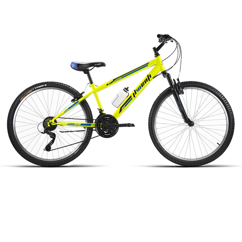 BICI 26" MTB HOMBRE ACERO "MICROSIFT" C/SUSP AMARILLO 21VEL T-18