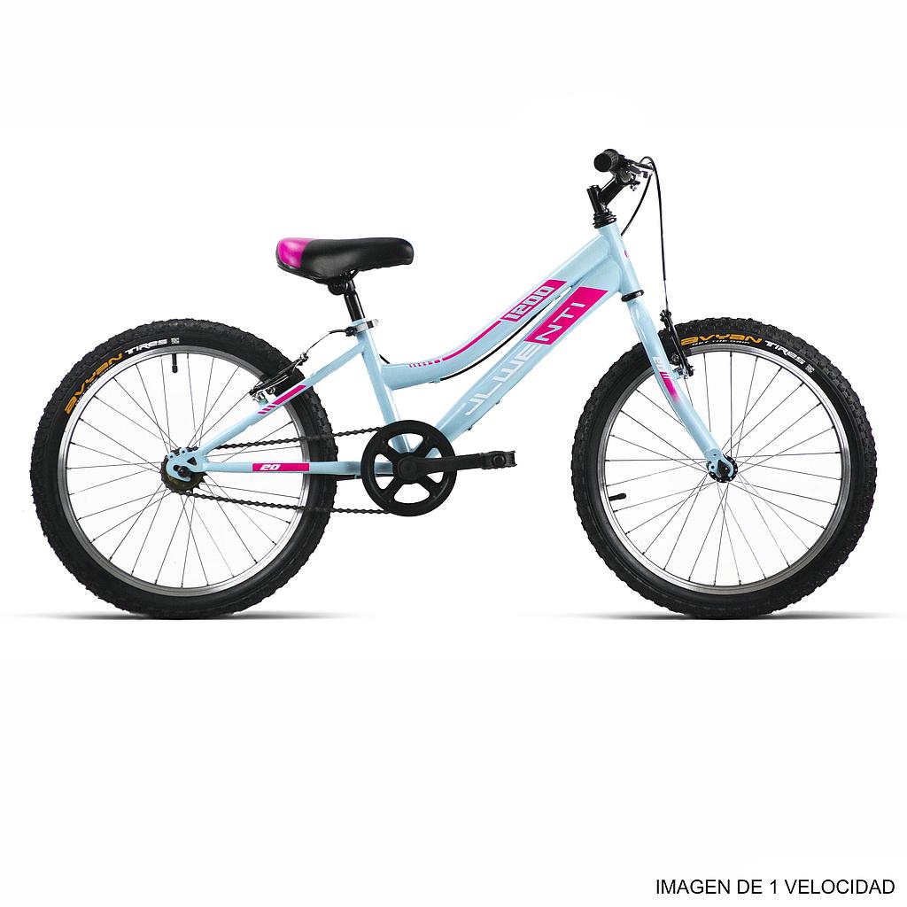 BICI 20" NIÑA CELESTE/FUXIA 5 VEL 2023