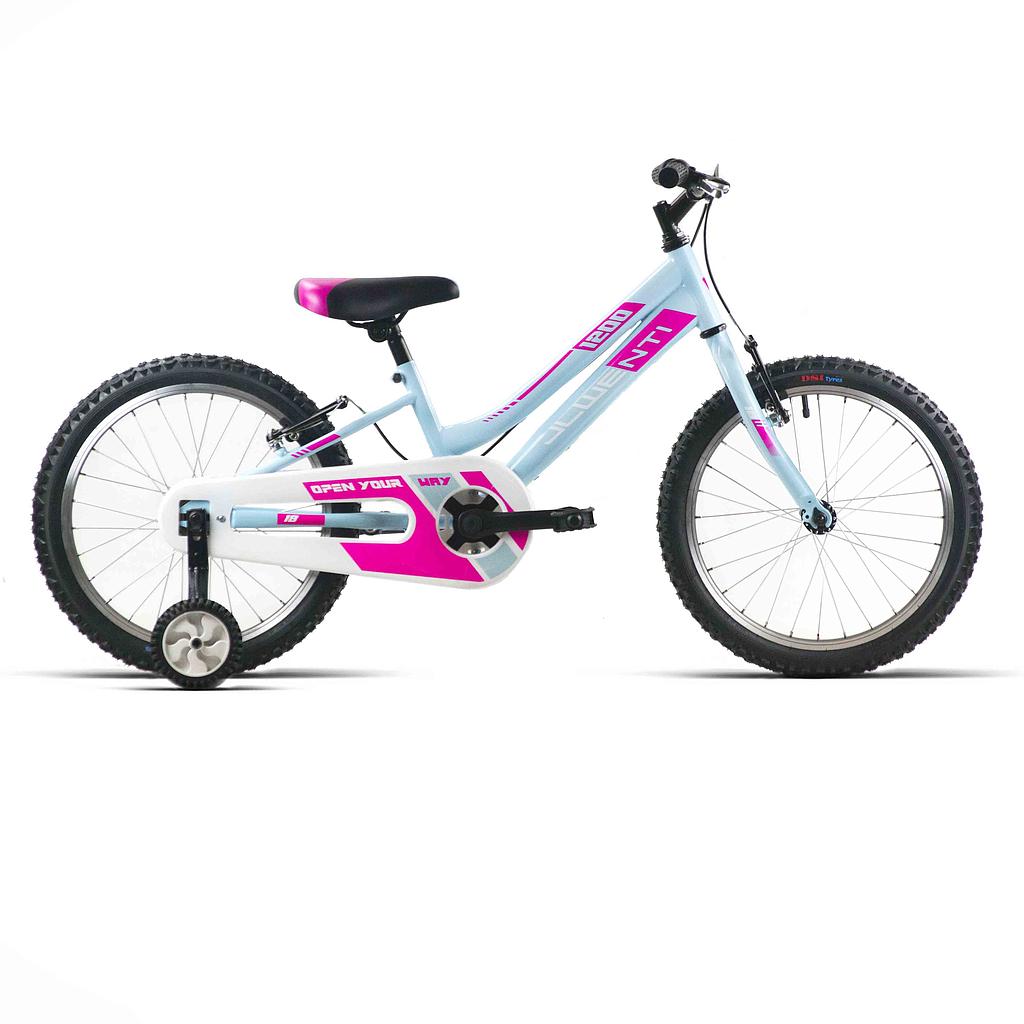 BICI 18" NIÑA CELESTE/BLANCO "1200" 2023