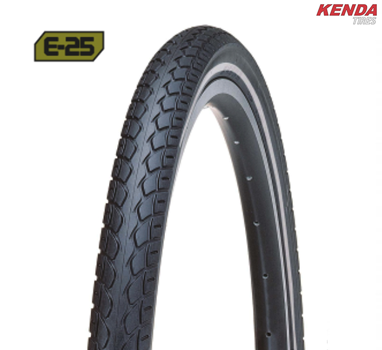CUBIERTA 26X1.75 NEGRA "KENDA" K924 ANTIPINCHAZOS REFLEC.