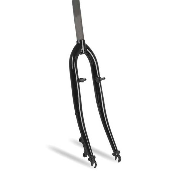 HORQUILLA 28" ROSCA 1" (25.4MM EXT) NEGRA L-240mm