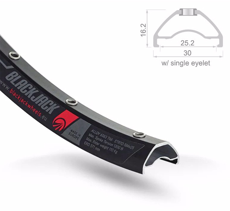 LLANTA 29x2,10/2.35 ALUM NEGRA 32H BLACKJACK TUBELESS