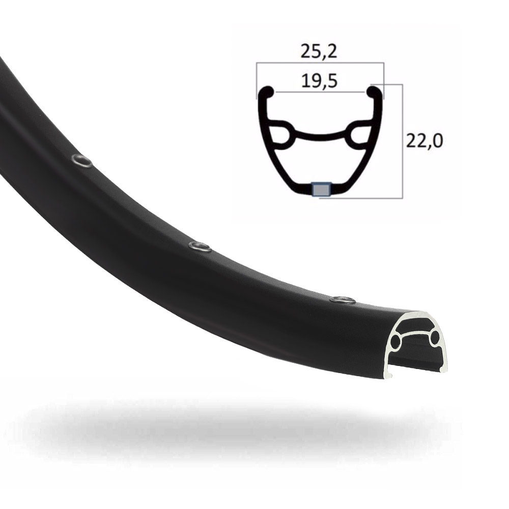LLANTA 29x2,10/2.35 ALUM NEGRA 36 RADIOS ANCHO 25,2MM