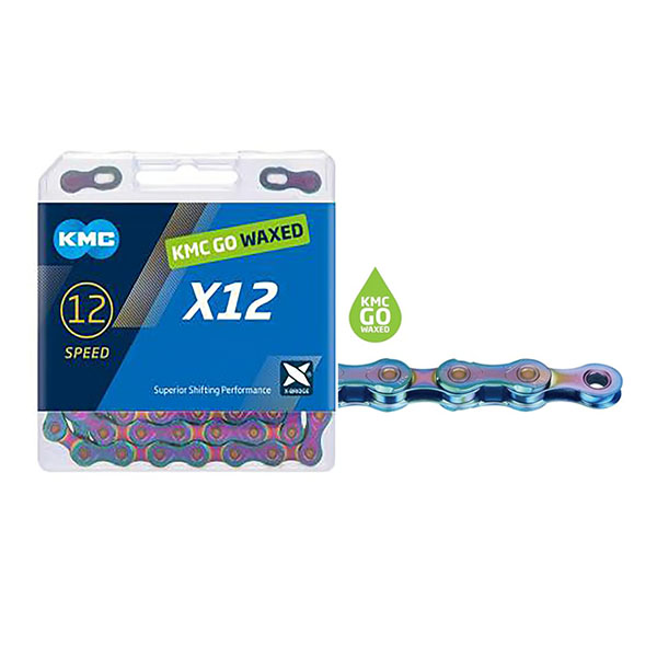 CADENA 12 VELOCIDADES, KMC X12 1/2"1/128" 126L AURORA