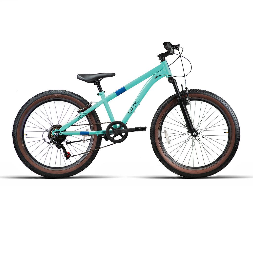 BICI 24" NIÑO ACERO "FAT200" 1x7VEL C/SUSP MENTA 2025
