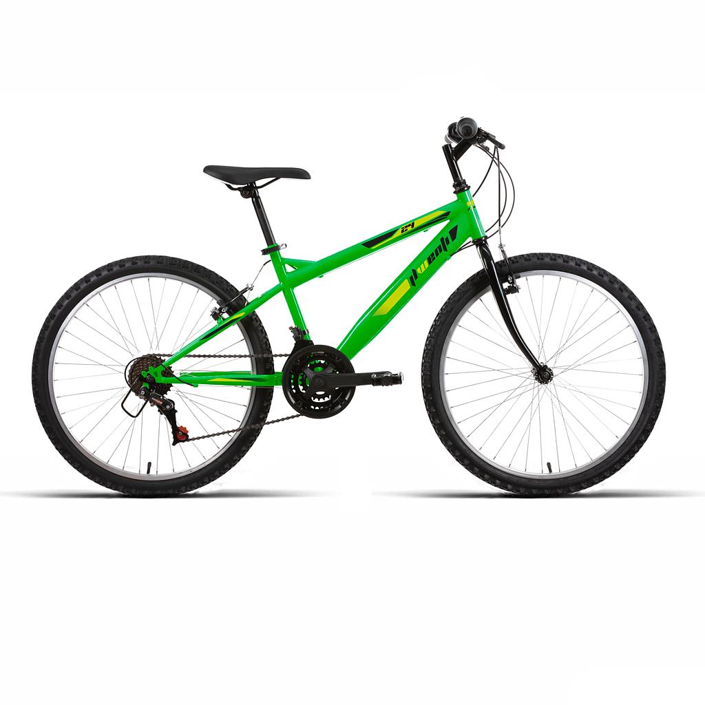 BICI 24" NIÑO "ECONOMICA" 18VEL VERDE 2025