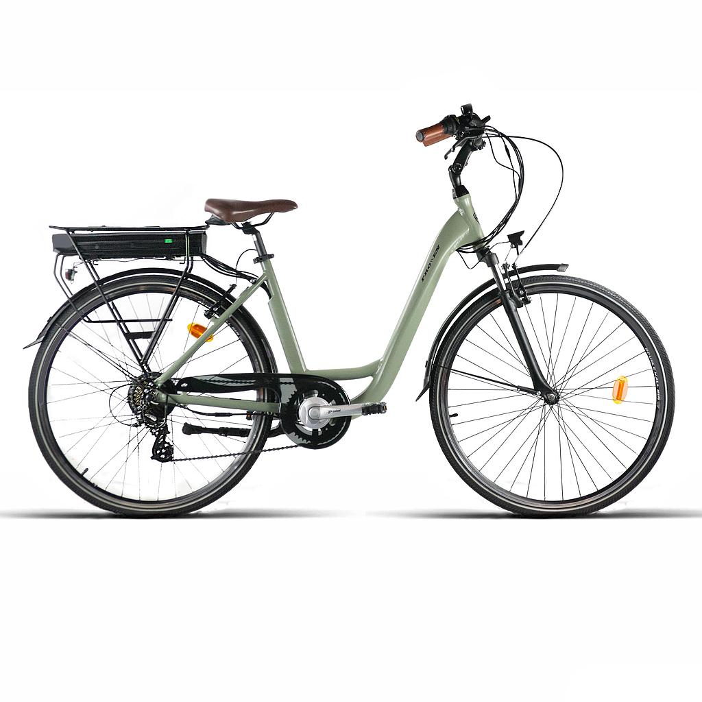 E-BIKE CTB 28" ALUMINIO COLOR VERDE 7VEL VBRAKE
