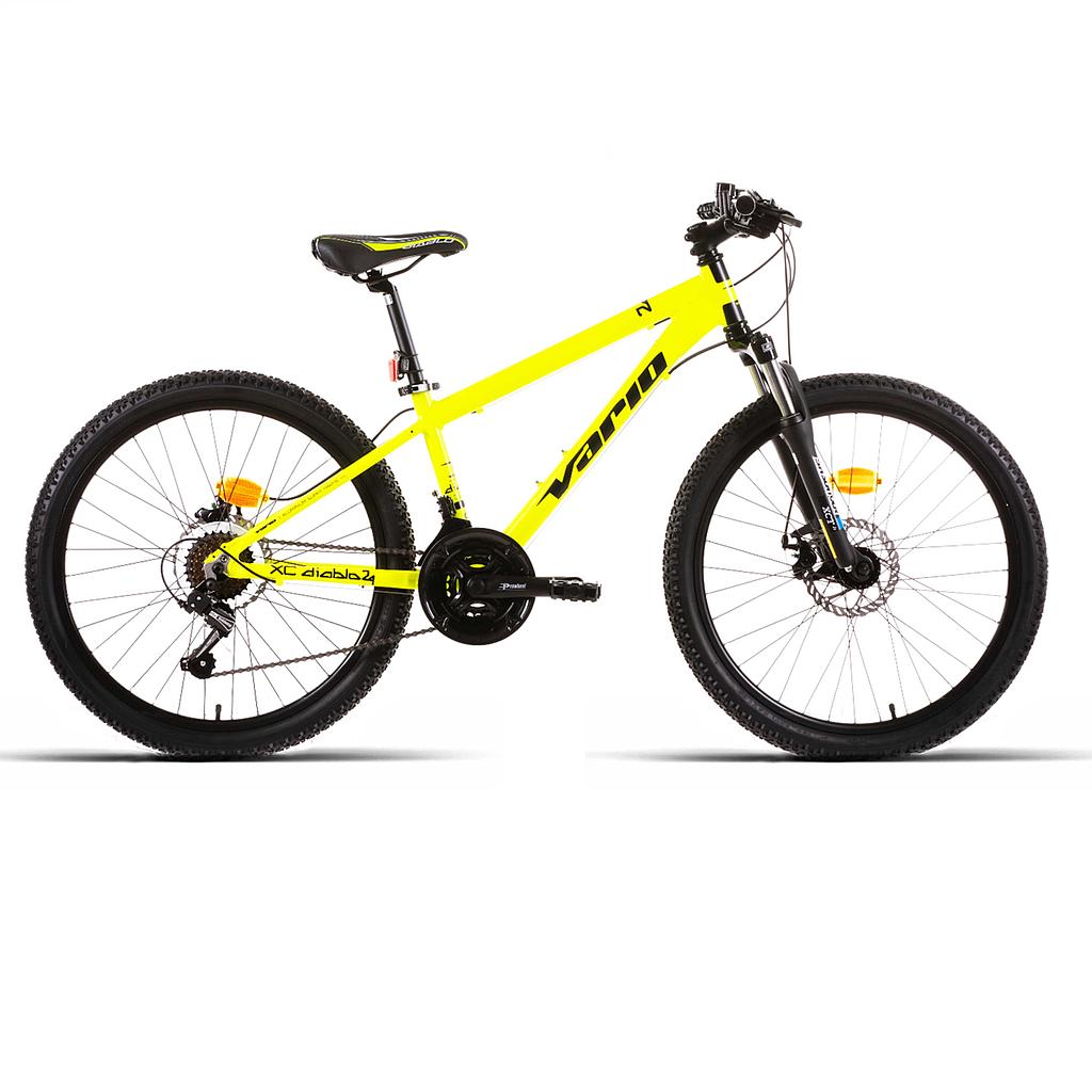 BICI 24" NIÑO ALUM SUSP F/D MEC. D/MANDO 21V AMARILLA VARIO