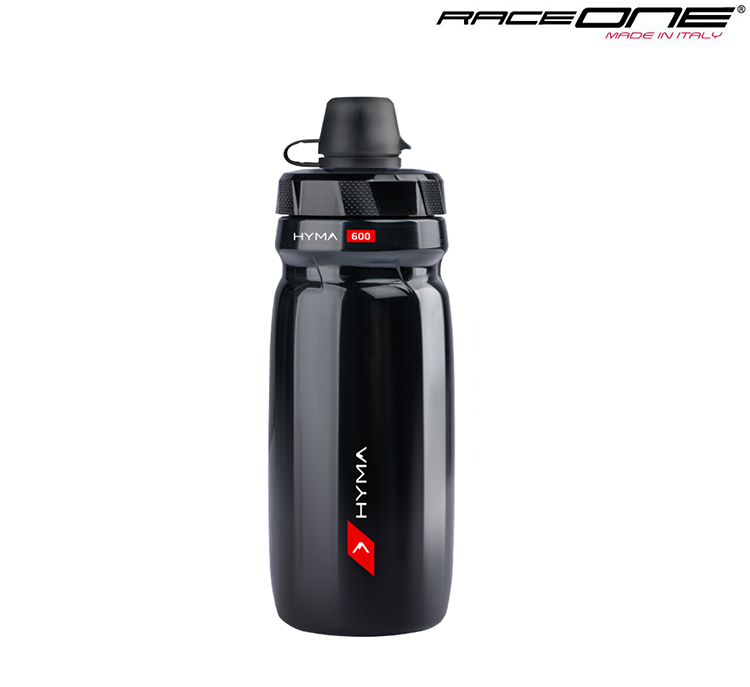 BIDON RACEONE HYMA 600ML PRETO C/KIT CAPA