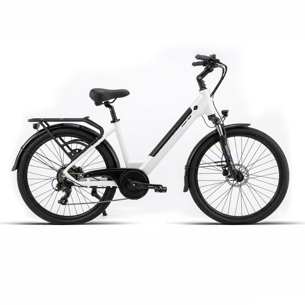 E-BIKE CTB 26" ALUMINIO F/D HID BLANCA 7VEL