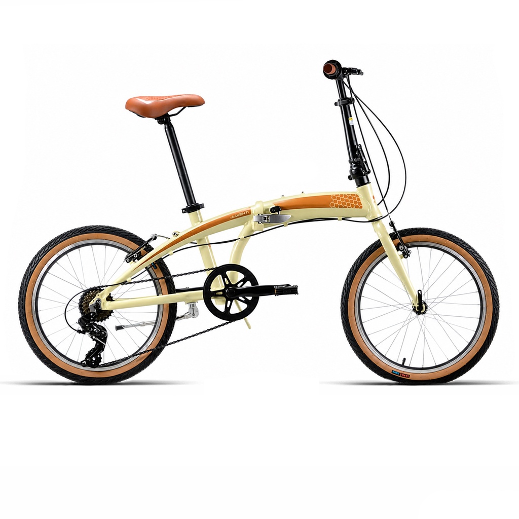 BICI PLEGABLE 20" ALUMINIO 6VEL SHIM. CREMA