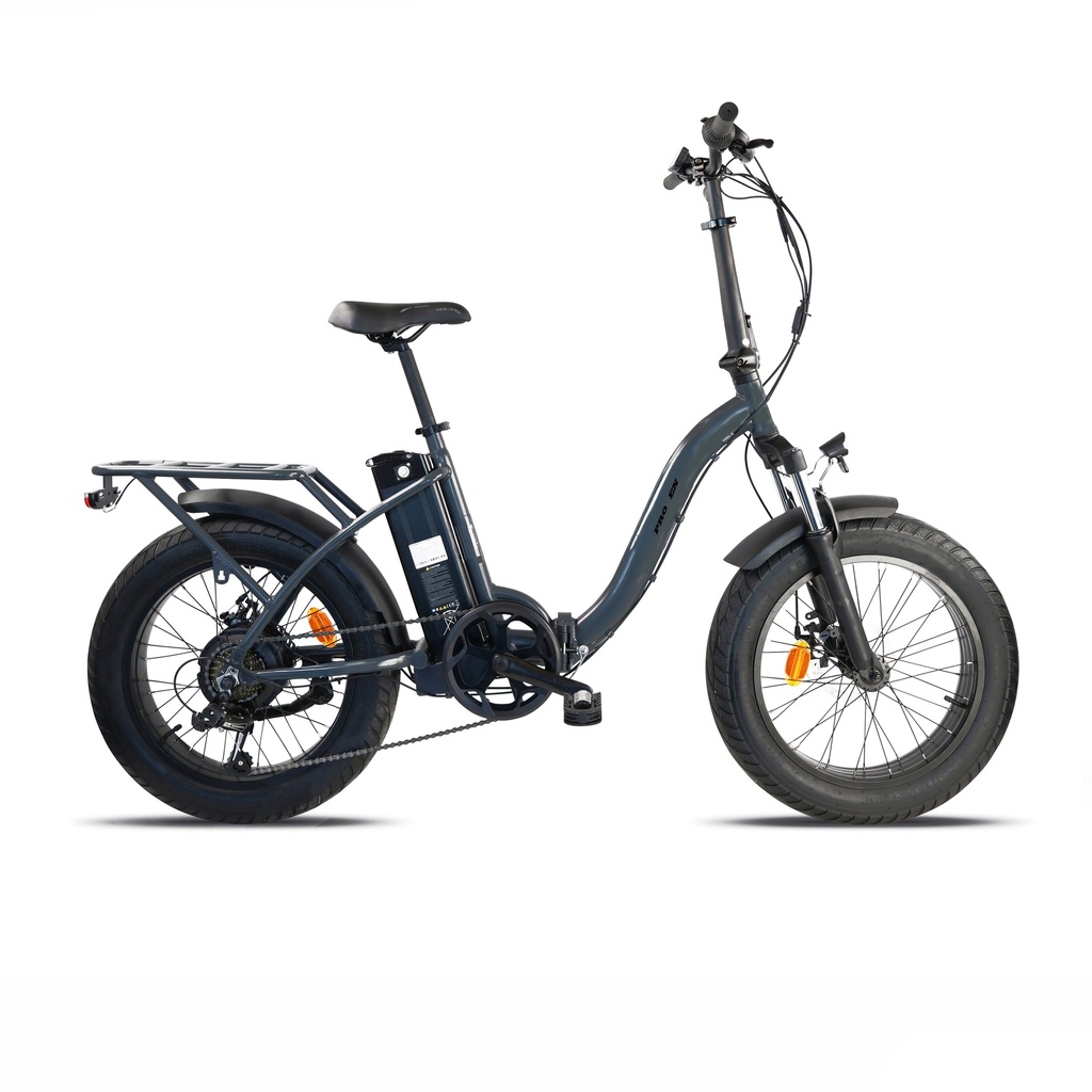 E-BIKE 20X4.00 PLEGABLE GRIS ALUMINIO 7V F/DISCO MEC. 250W / 13Ah