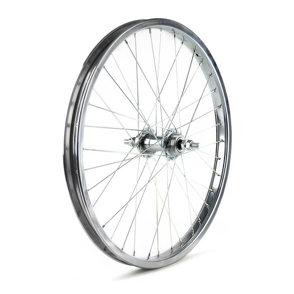 RUEDA TRASERA BMX-629 36RADIOS ACERO PLATA QW