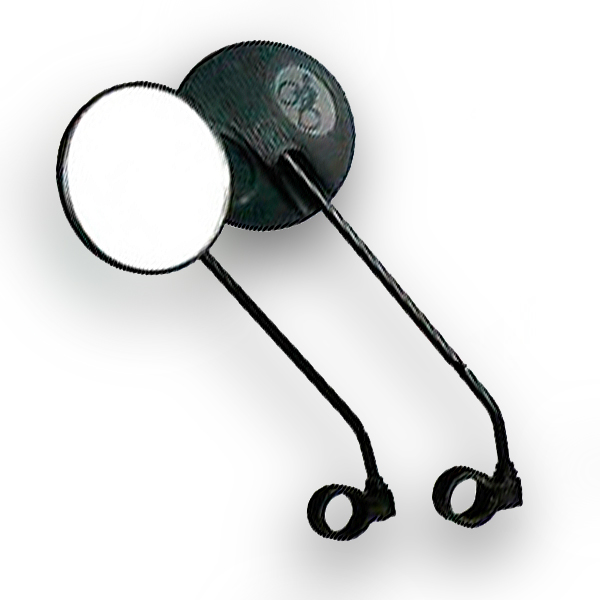 PAR ESPEJOS ACERO/PVC ,COLOR NEGRO