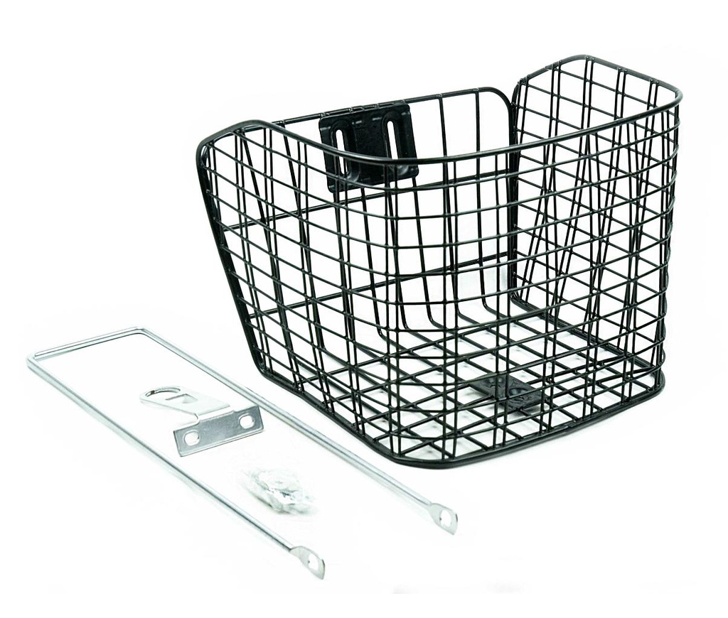 CESTA 26" NEGRA CON VARILLAS 330X240MM