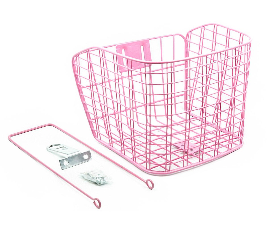 80595 CESTO BICI 26" ROSA CON VARILLAS 330X240MM