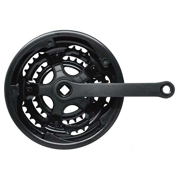 JGO.BIELAS 170MM 28/38/48D ACERO PLASTIFICADO NEGRO P3011P1