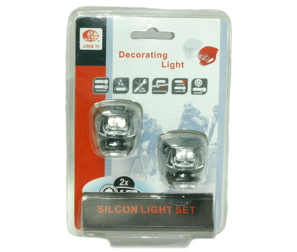 PAR MINI LUCES SILICONA EN NEGRO,MODELO JY-267-2B