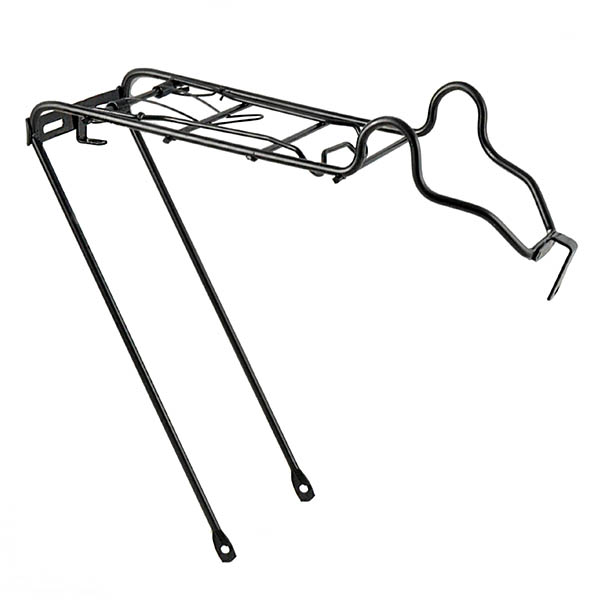 PORTAMALETAS ACERO NEGRO BICI 26" CON PINZA