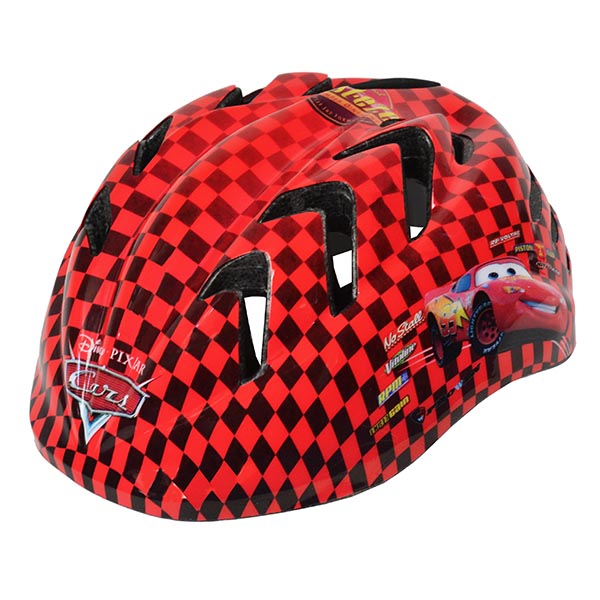 CASCO INFANTIL ROJO/NEGRO MODELO "CARS" VARIAS TALLAS