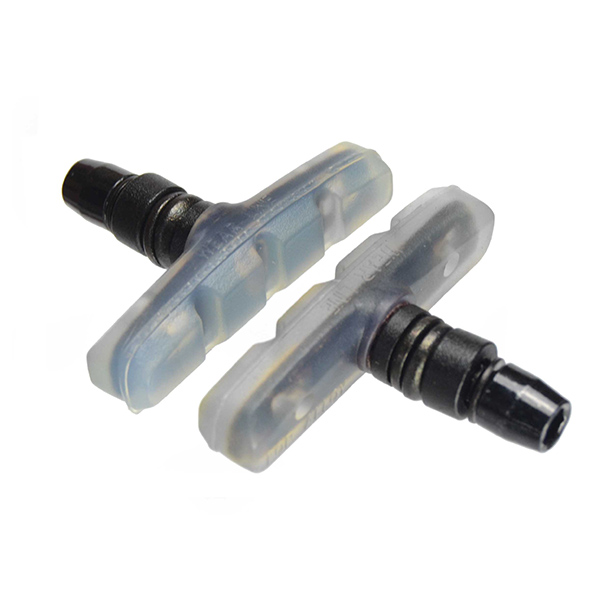 PAR ZAPATAS CON TORNILLO, "ALLONGA" NEGRO/TRANSPARENTE