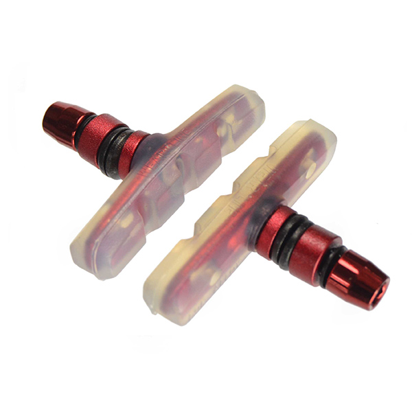 PAR ZAPATAS CON TORNILLO, "ALLONGA" ROJO/TRANSPARENTE