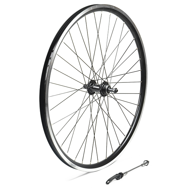 RUEDA TRASERA 26" NEGRA, CON FERFIL 25MM, PIÑON ROSCA, 36H C/CIERRE