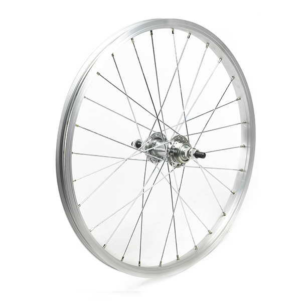 RUEDA TRASERA 20" PLATA, 1 VEL 28 H