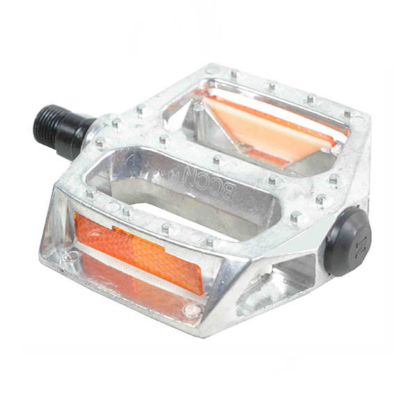 PEDAL BMX ALUMINIO PLATA, ROSCA 9/16" 70x70