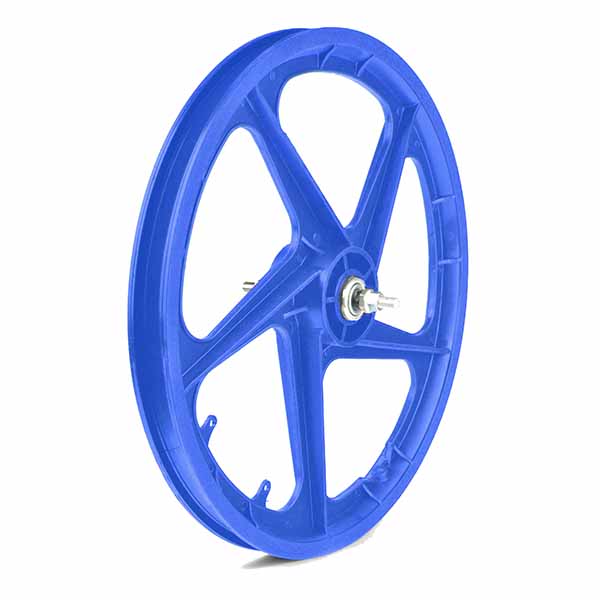 RUEDA DELANTERA PLASTICO BMX, COLOR AZUL