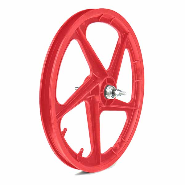RUEDA TRASERA PLASTICO BMX, COLOR ROJO