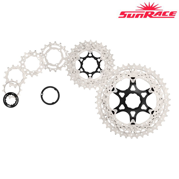 CASSETTE 11-VEL "MS8" 11-46T SUNRACE ACERO