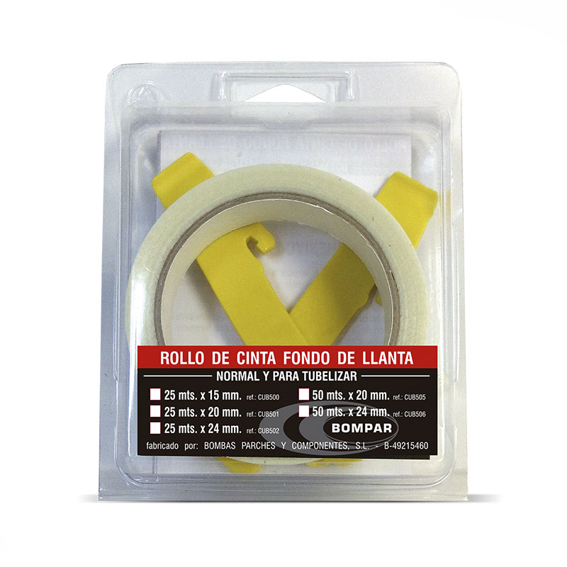FONDO LLANTA 25METROS 24MM TUBELESS REFORZADO