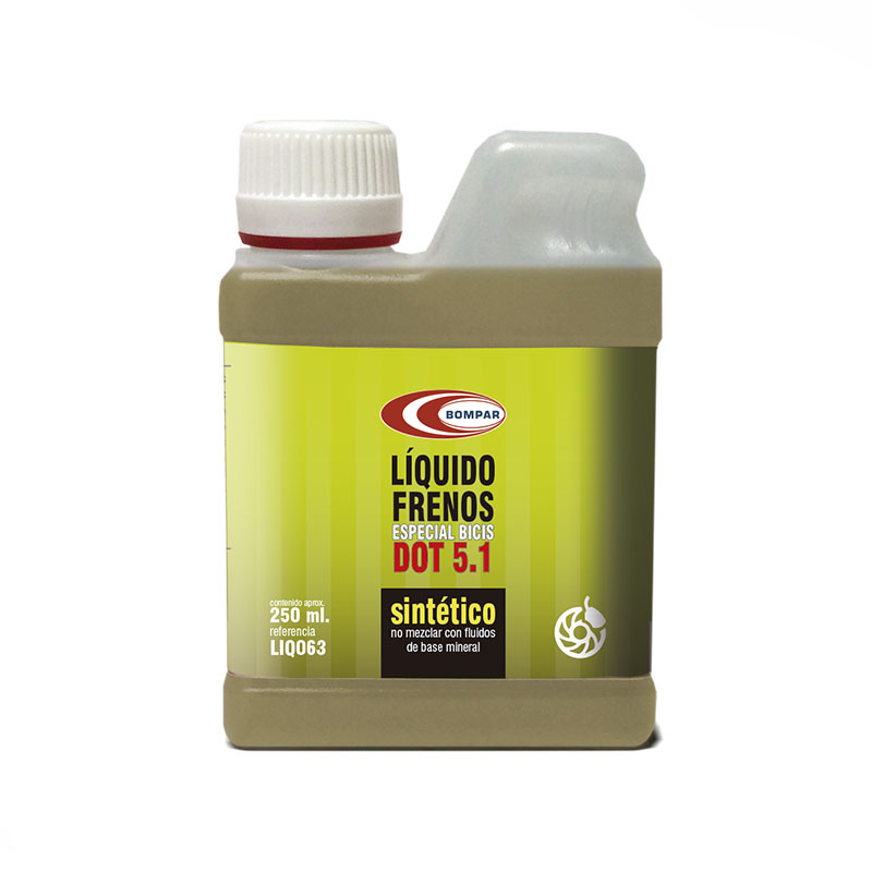 LIQUIDO FRENOS SINTETICO,250ML DOT 5.1 ALTO RENDIM.