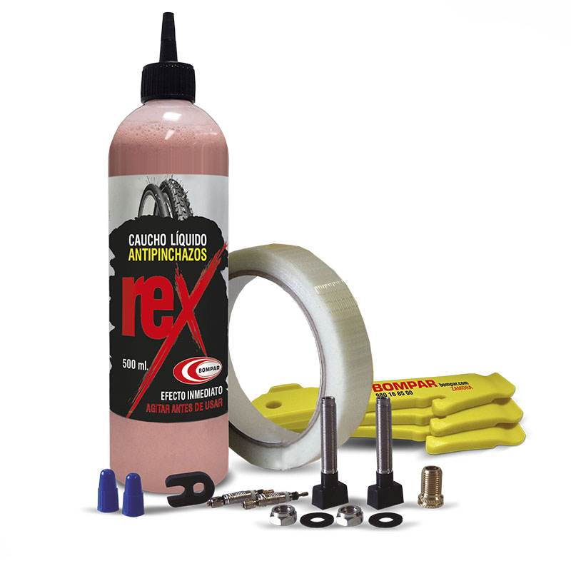 KIT TUBELESS "REX" COMPLETO 500ML 25MX20MM