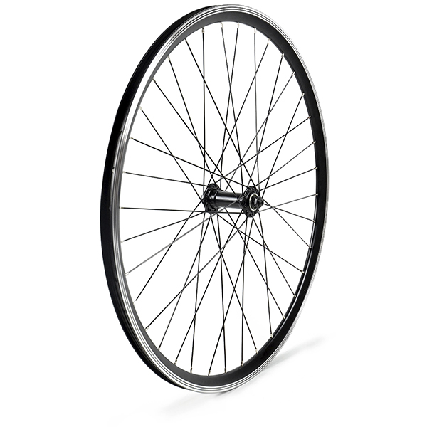 RUEDA DELANTERA 700x20-23" NEGRA PERFIL C/CIERRE 36 H, BUJE ALUM