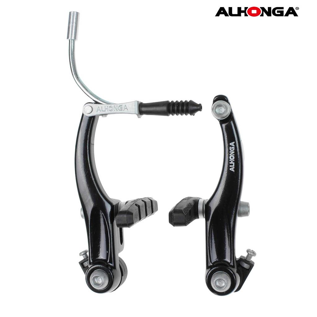 FRENOS V-BRAKE 4PCS "ALHONGA" ALUMINIO 110MM NEGRO 