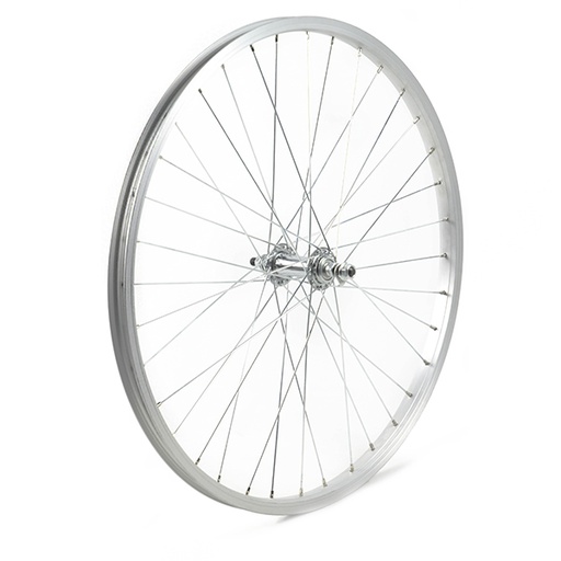 [99274D] RUEDA DELANTERA 24" 1.3/8 (ETRTO 540) PLATA, 36H TUERCA