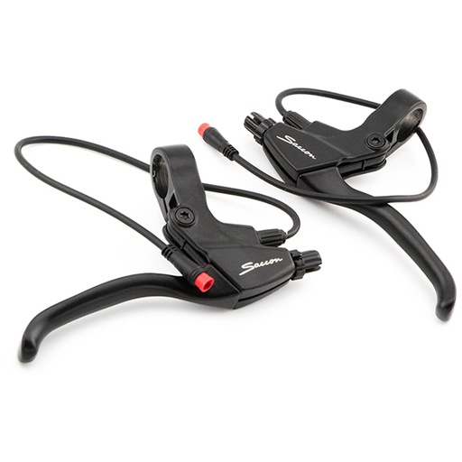 [99285] MANETAS FRENO ALUMINIO NEGRO "E-BIKE" 2 PIN M8 CUT OFF