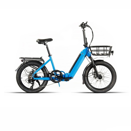 [EB504A] E-BIKE PLEGABLE 20" 7VEL "MOD MOVE" AZUL (SIN CESTA)